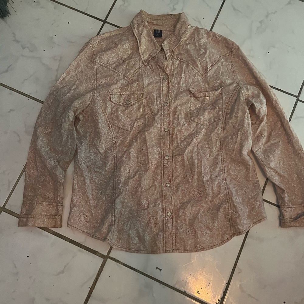 Flower Button-Up Shirt